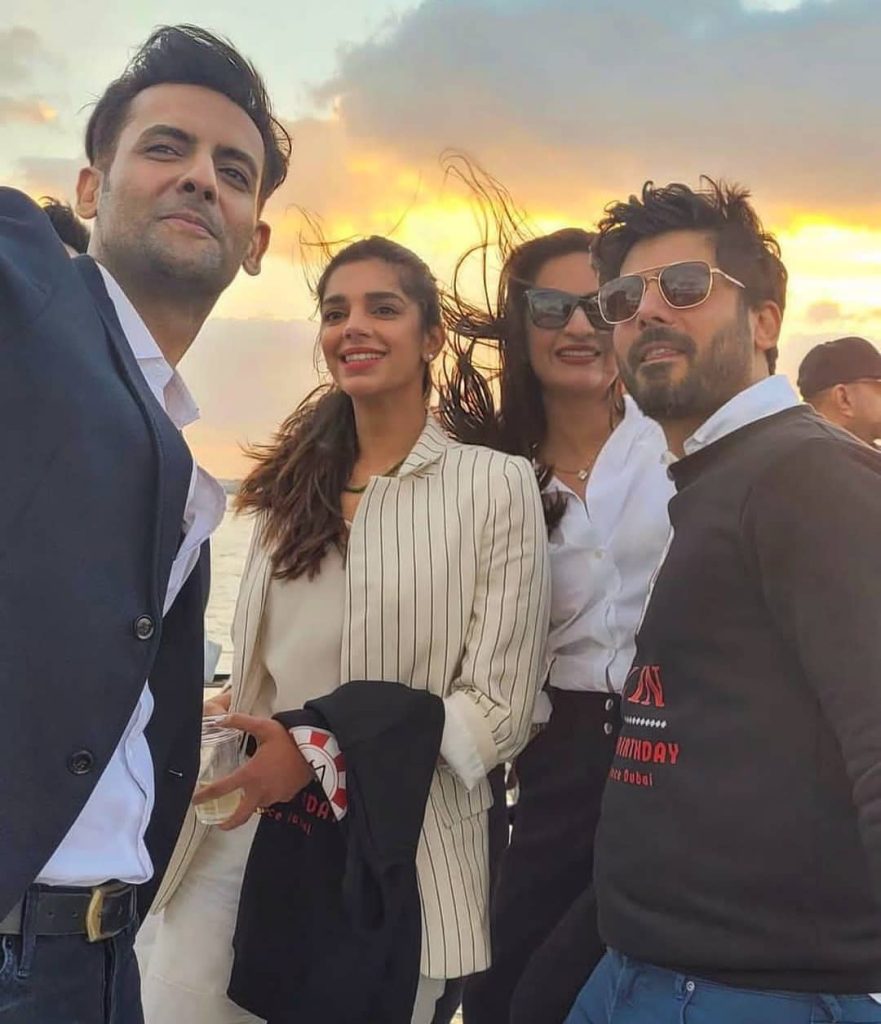 Fawad Khan Cuts His 40th Birthday Cake With Friends In Dubai