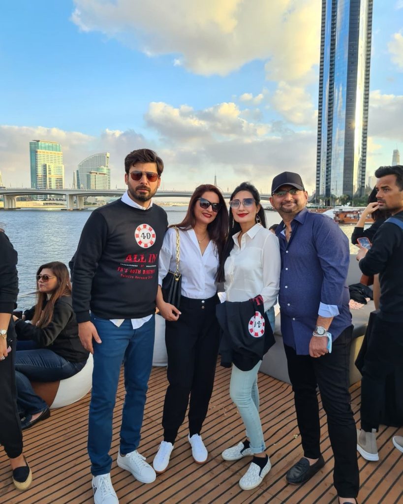 Fawad Khan Cuts His 40th Birthday Cake With Friends In Dubai