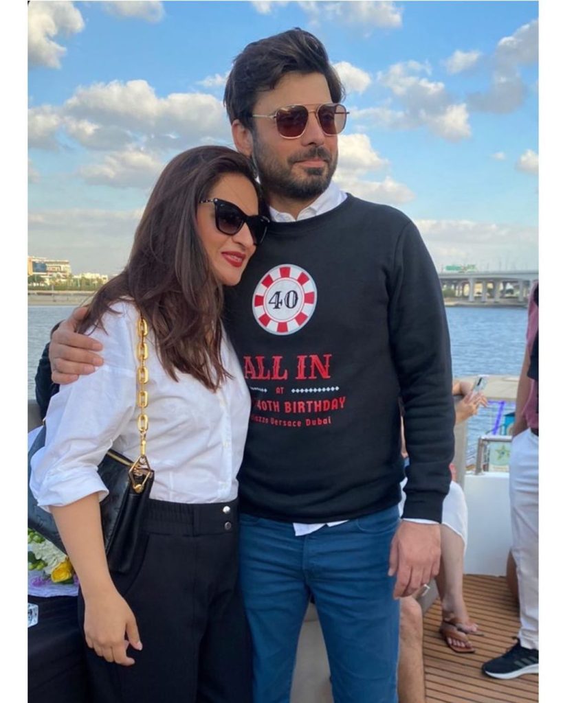 Fawad Khan Cuts His 40th Birthday Cake With Friends In Dubai