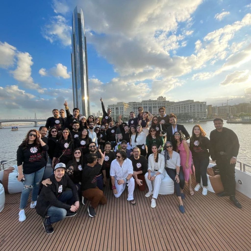 Fawad Khan Cuts His 40th Birthday Cake With Friends In Dubai