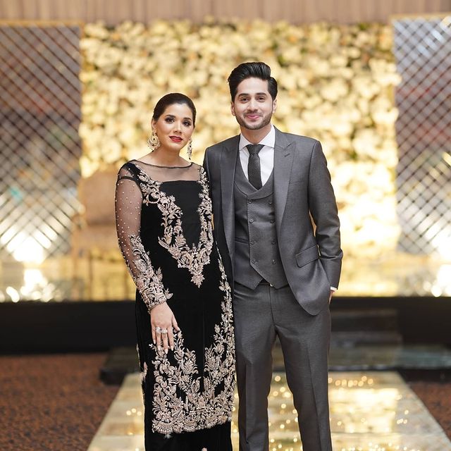 Imran Ashraf With Wife At His Brother's Wedding