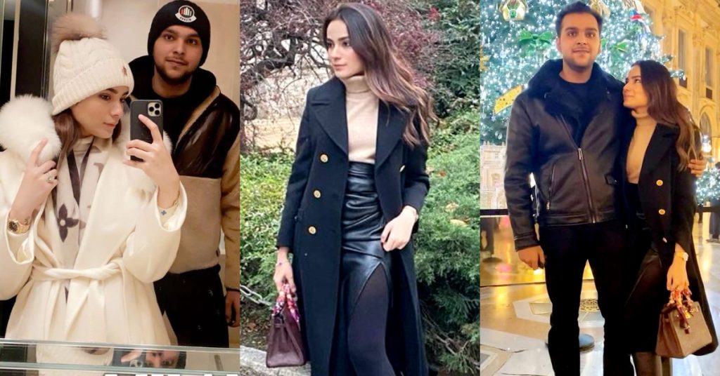 Latest Clicks Of Alyzeh Gabol And Her Husband From Milan, Italy