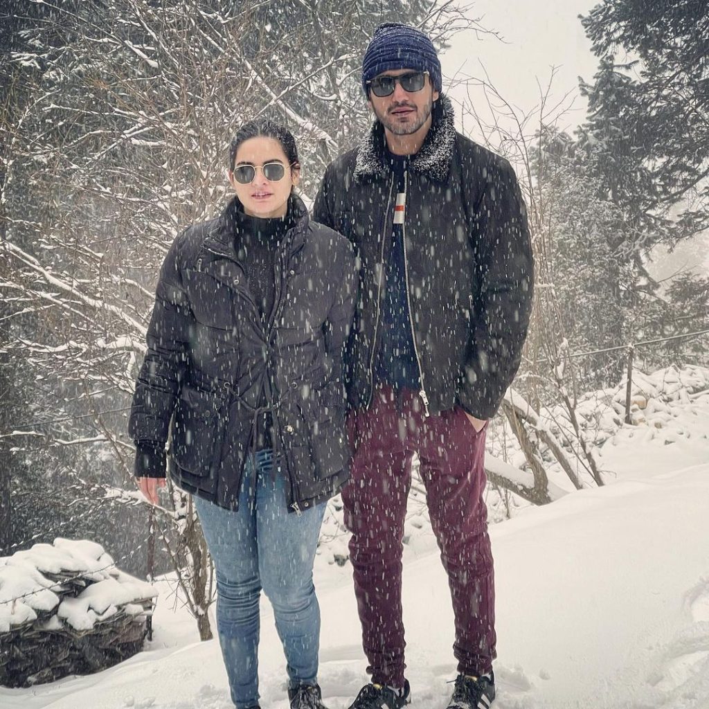 Enchanting Clicks Of Minal Khan And Ahsan Mohsin Ikram From Nathia Gali