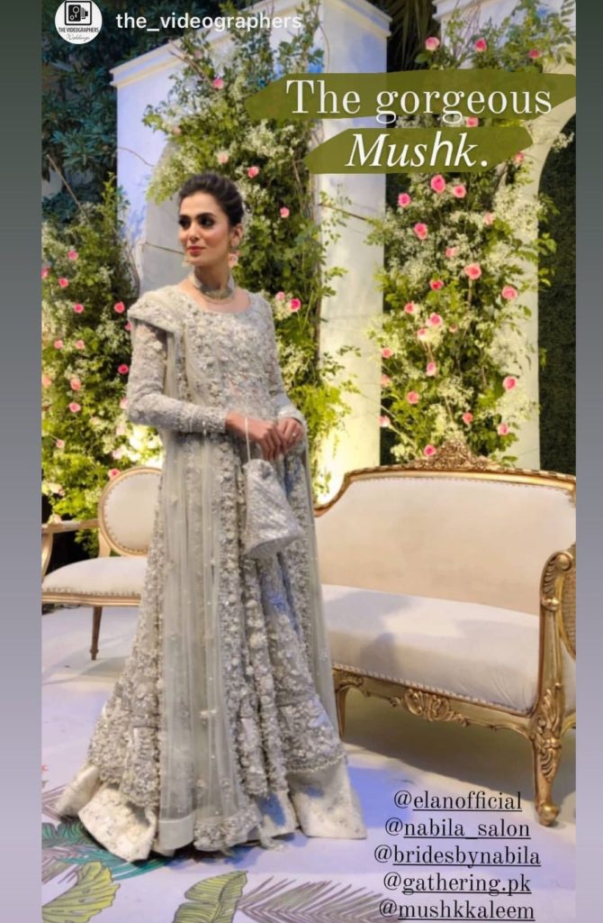 Beautiful Reception Pictures of Model Mushk Kaleem