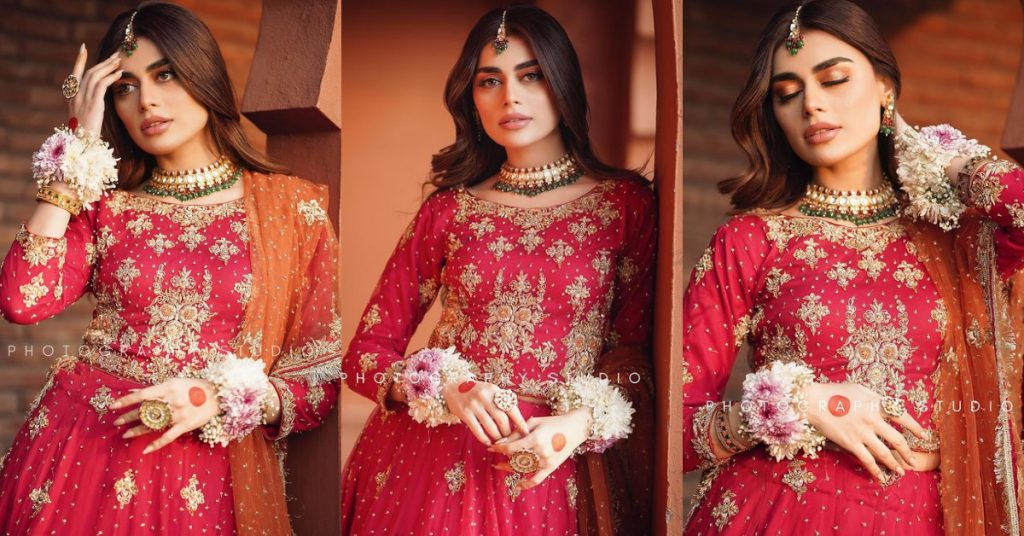 Sadaf Kanwal Looks Splendid In Gorgeous Red Bridal Ensemble