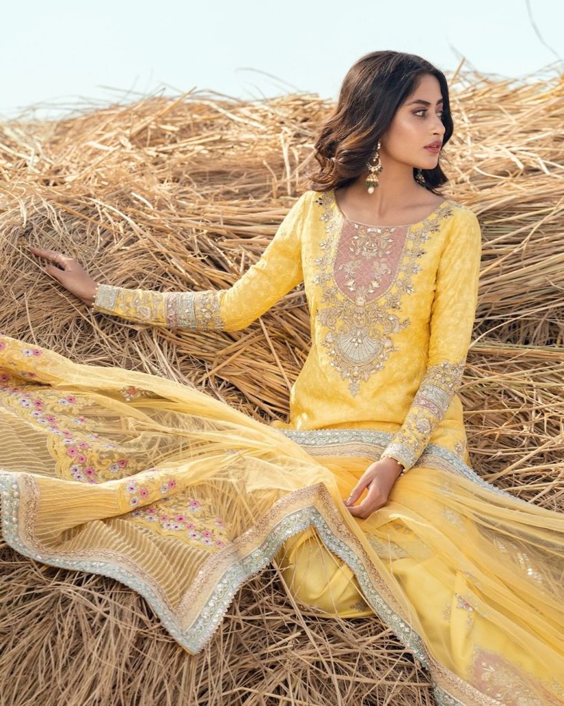 Faiza Saqlain Stitched Wedding Collection Featuring Sajal Aly And Bilal Abbas