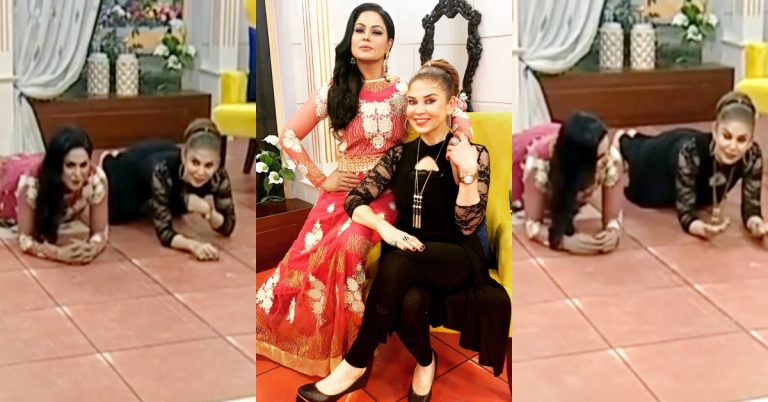 Veena Malik And Mishi Khan’s Plank Challenge In Live Show Gets Criticism