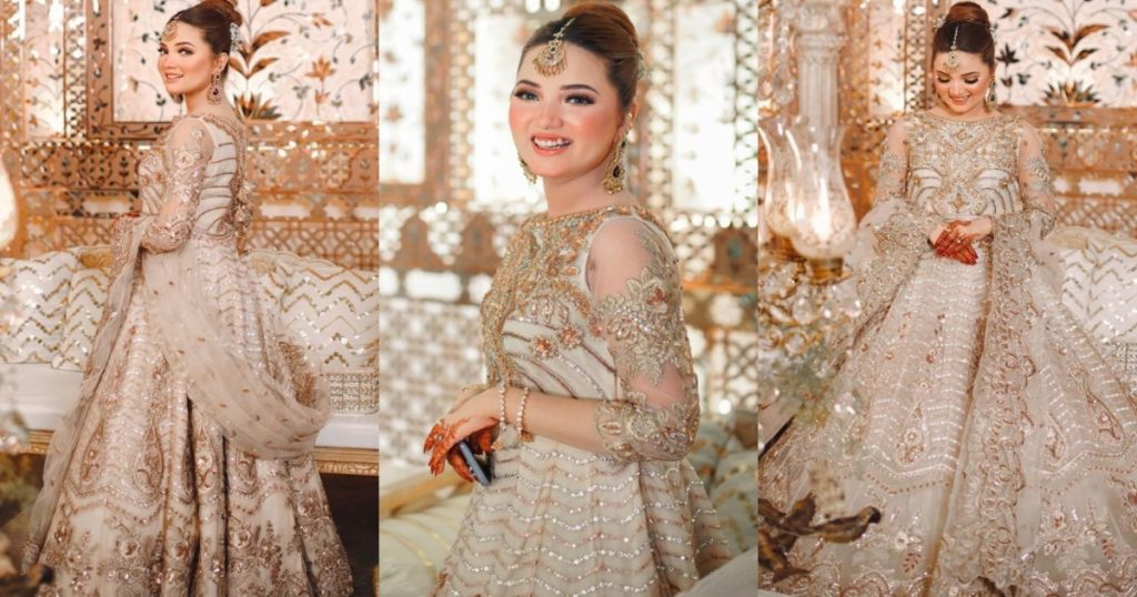 Rabeeca Khan Dons Perfect Off White & Gold Embellished Outfit