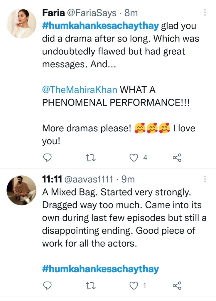 Fans Love Hum Kahan Ke Sachay Thay Ending