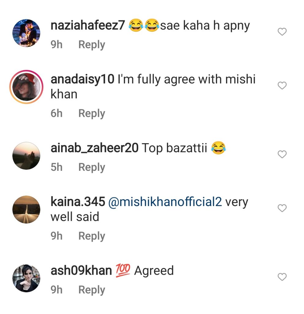Mashi Khan criticizes Aamir Liaquat - gives him a fact check.