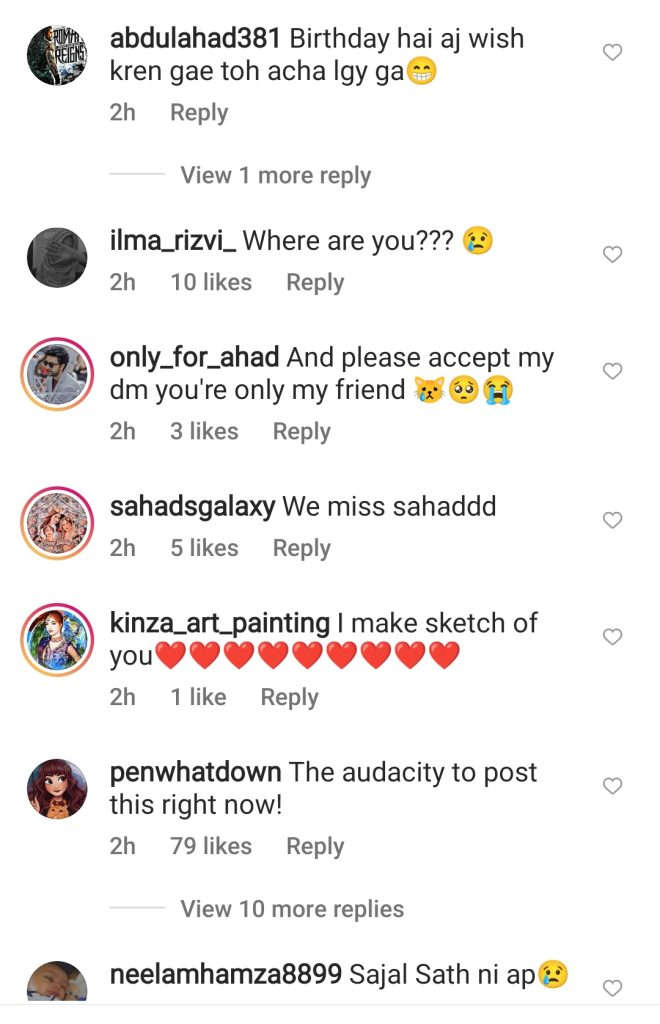 Fans Attack Ahad Raza Mir's Latest Post - Questioning About Sajal