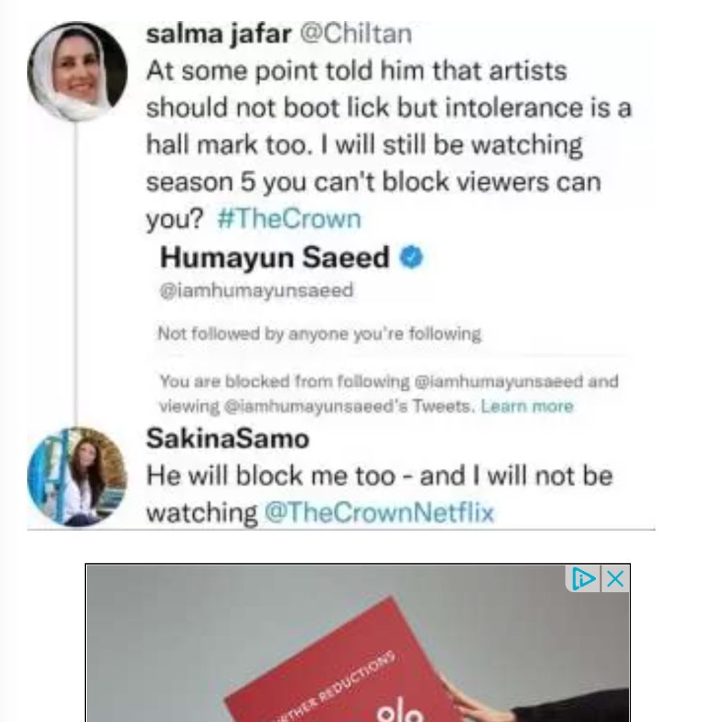 Sakina Samo Receives Backlash For Criticizing Humayun Saeed