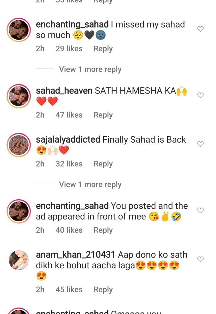 Public reaction on Sajal & Ahad's Recent Instagram Conservation