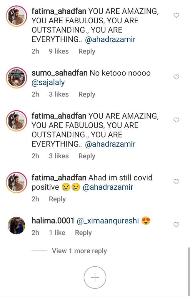 Public reaction on Sajal & Ahad's Recent Instagram Conversation