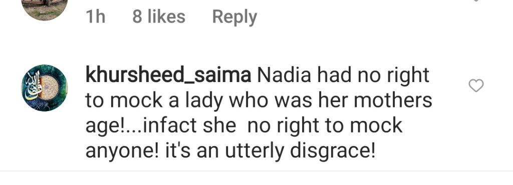 Sharmila Faruqui Unhappy With Nadia Khan’s Viral Video