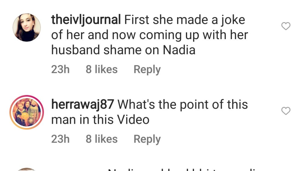 Netizens Criticize Nadia Khan's Husband