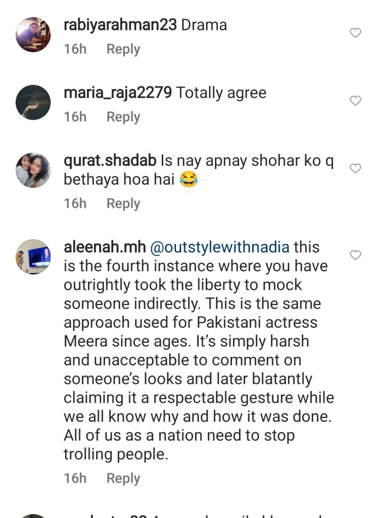 Netizens Criticize Nadia Khan's Husband