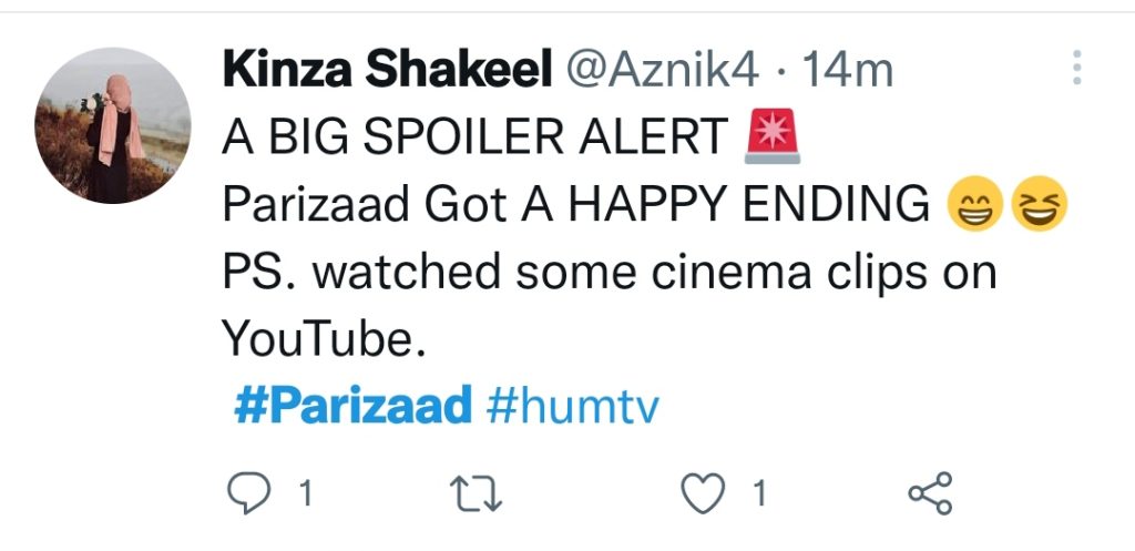 Fans Are Not Appreciating Parizaad Spoilers Prior to Television Release