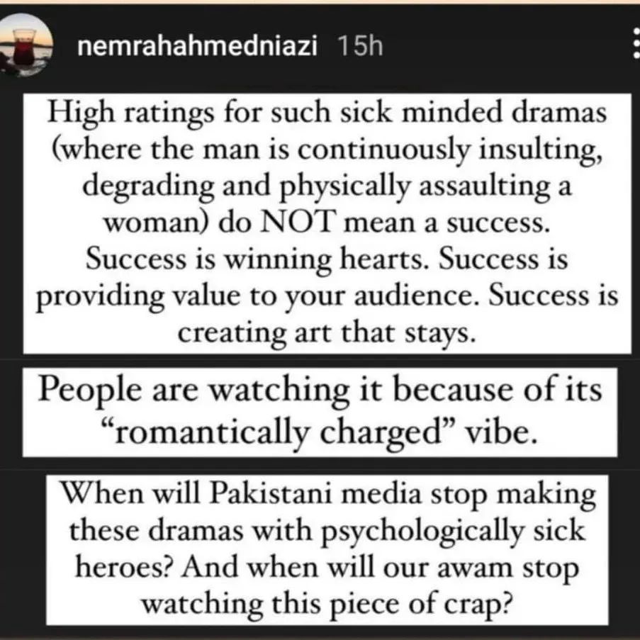 Writer Nemrah Ahmed Bashes Pakistani Media For The Portrayal OF Toxic Men