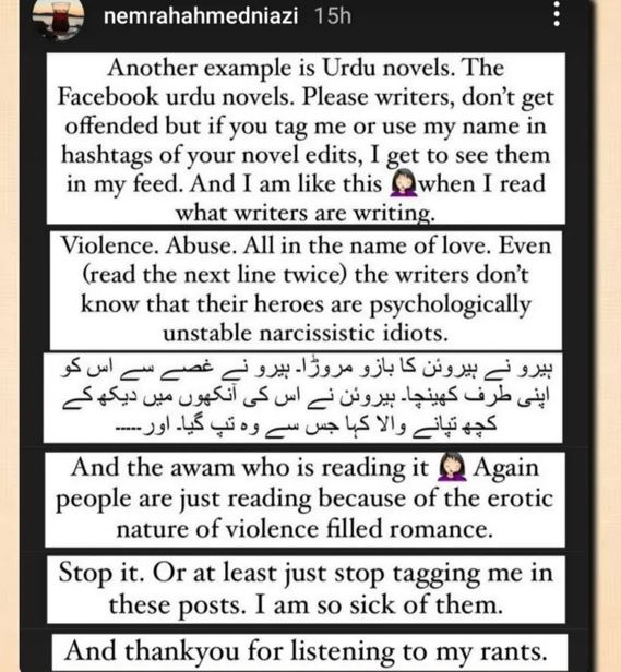 Writer Nemrah Ahmed Bashes Pakistani Media For The Portrayal OF Toxic Men