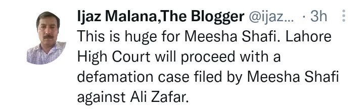 Public Reacts To Meesha Shafi's Latest Win Against Ali Zafar