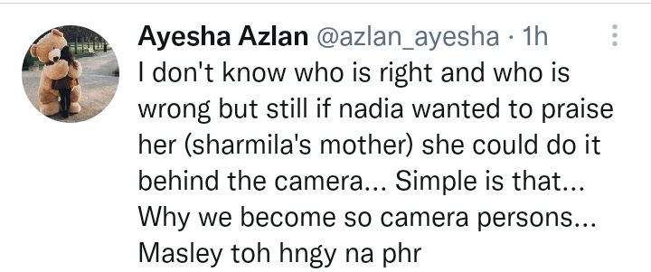 Sharmila Farooqui's Detailed Response To Nadia Khan's Video