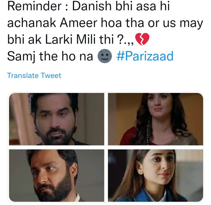 Fans Are Equating Parizaad To Danish From Mere Paas Tum Ho