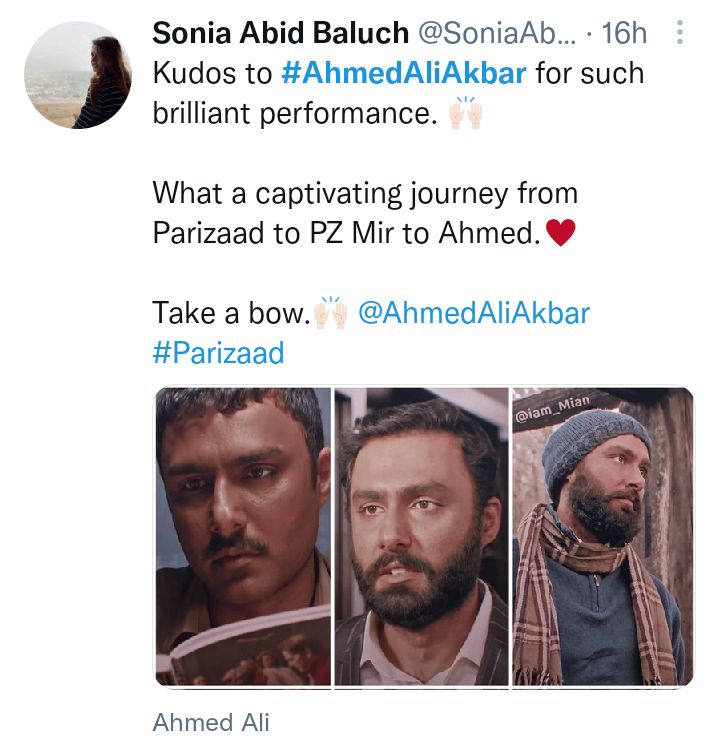 Ahmed Ali Akbar Top Trends On Twitter For Parizaad