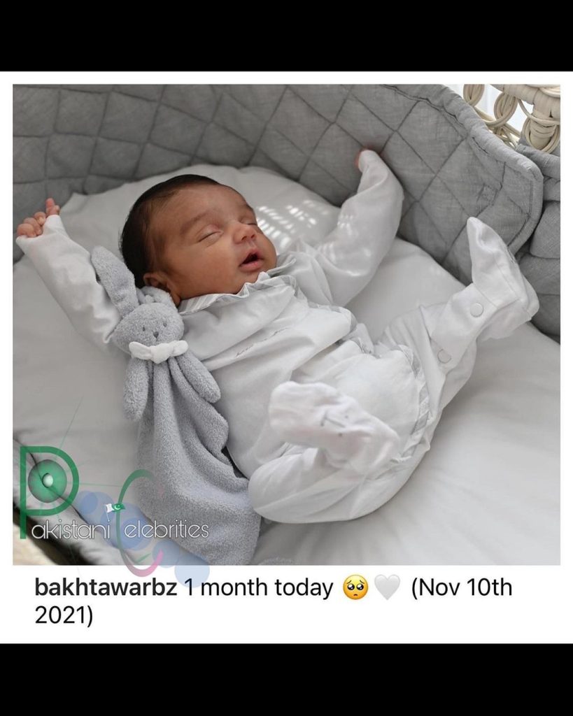 Bakhtawar Celebrates Three Months of Son Mir Hakim