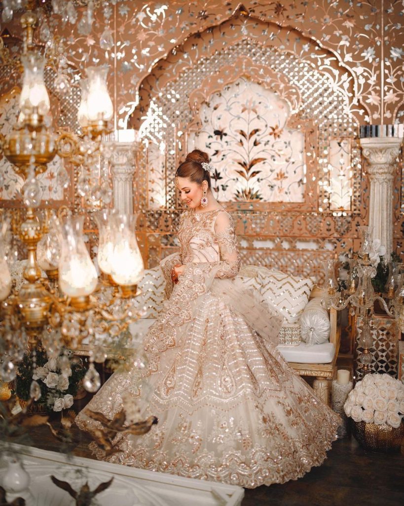 Rabeeca Khan Dons Perfect Off White & Gold Embellished Outfit