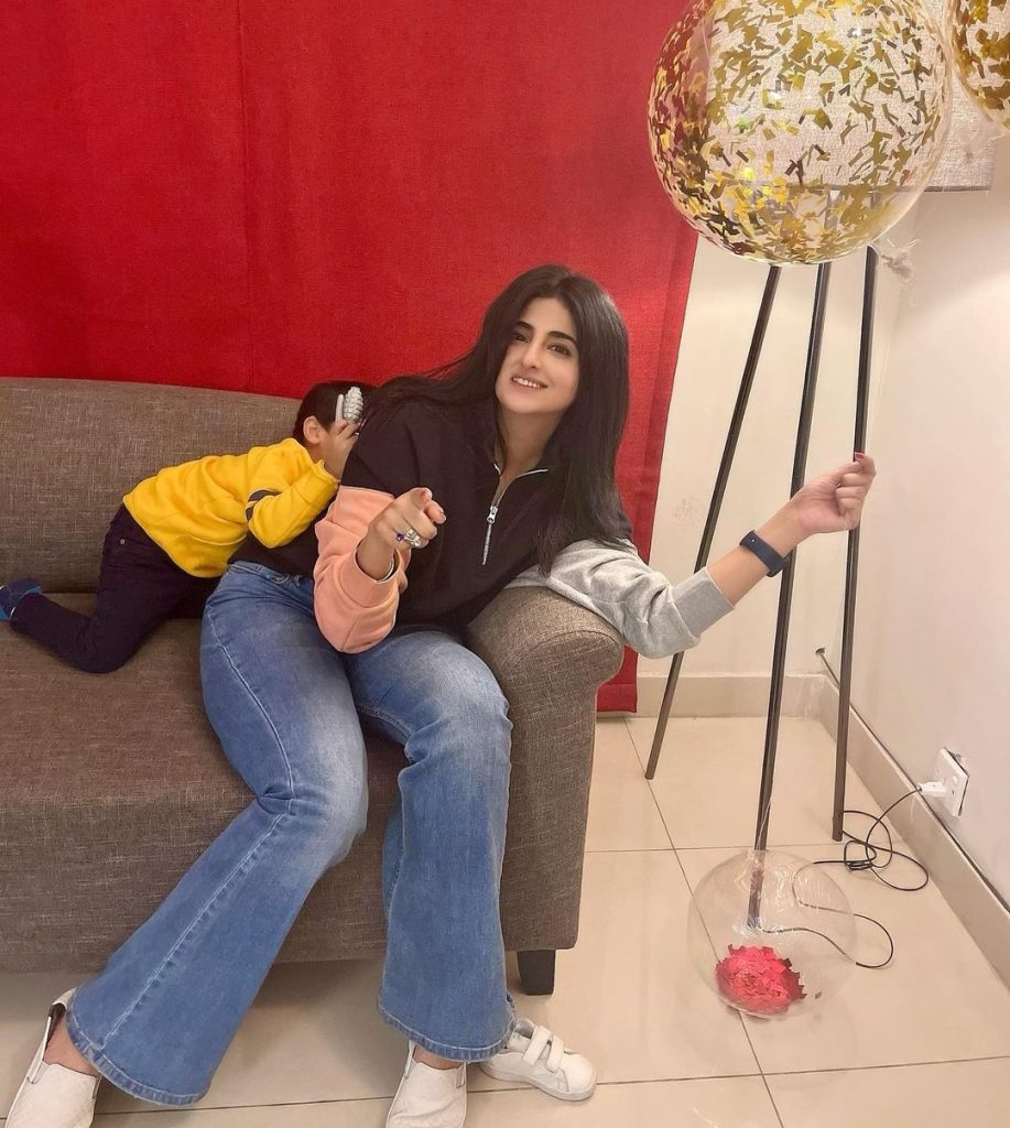 Fatima Sohail Latest Pictures with Son