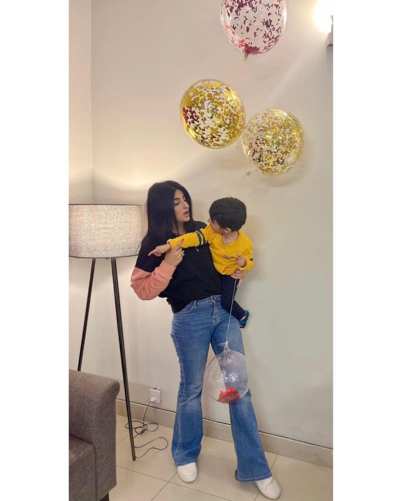 Fatima Sohail Latest Pictures with Son