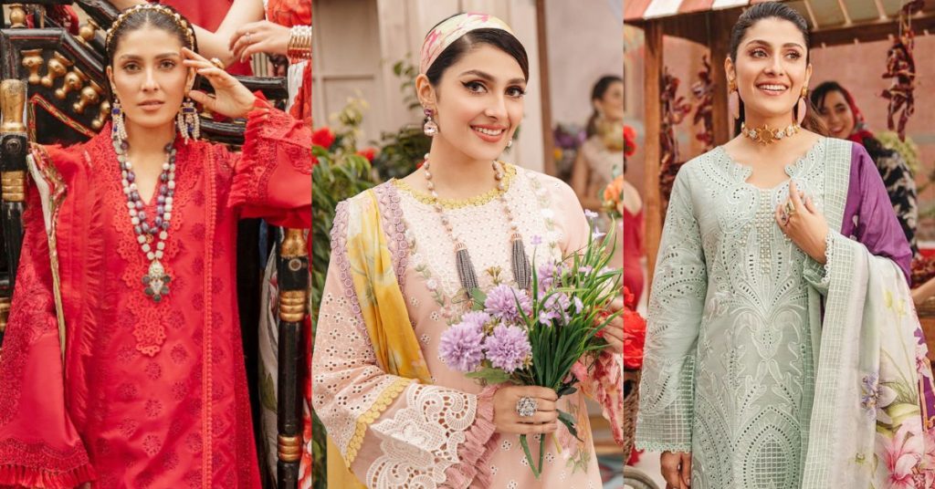 Mushq Luxury Lawn Collection '22 Featuring Ayeza Khan