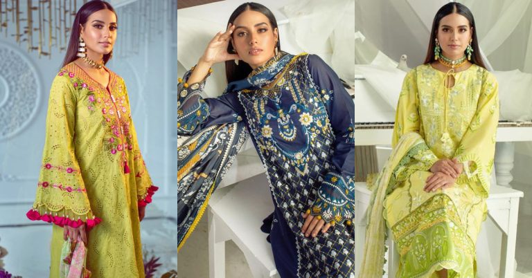 Ansab Jahangir Luxury Lawn Collection’22 Featuring Iqra Aziz