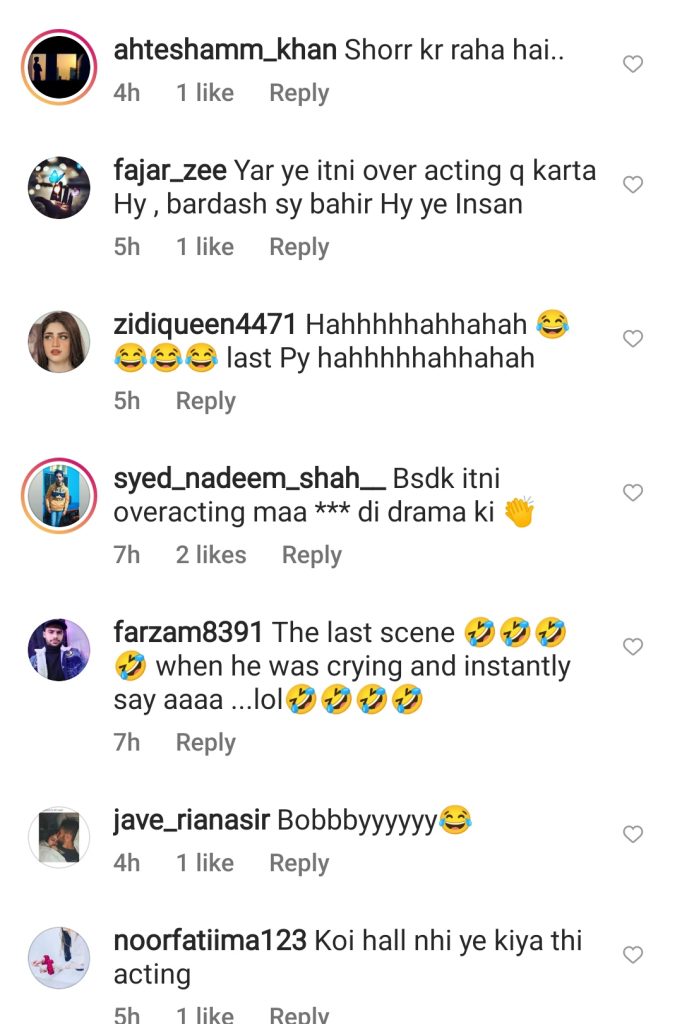 Fans Criticize Feroze Khan's Overacting in Aye Musht E Khaak's Viral Scene