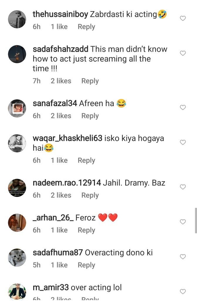 Fans Criticize Feroze Khan's Overacting in Aye Musht E Khaak's Viral Scene