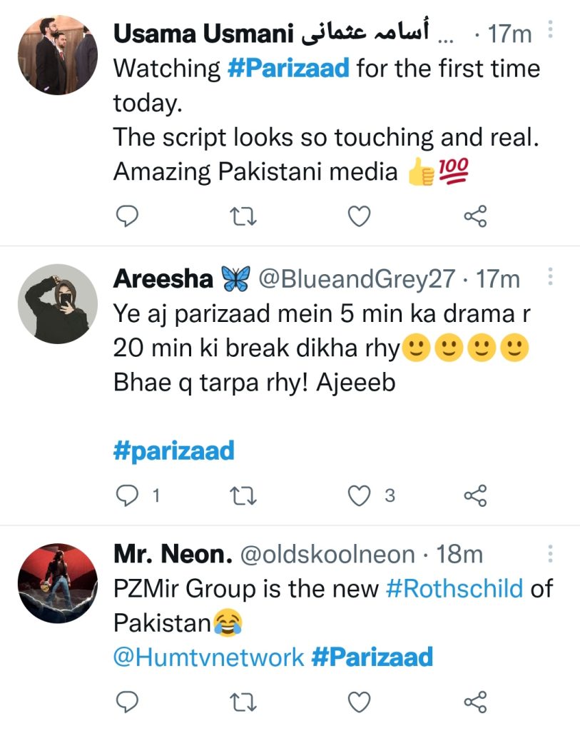 Parizaad Drama Last Episode Public Reaction