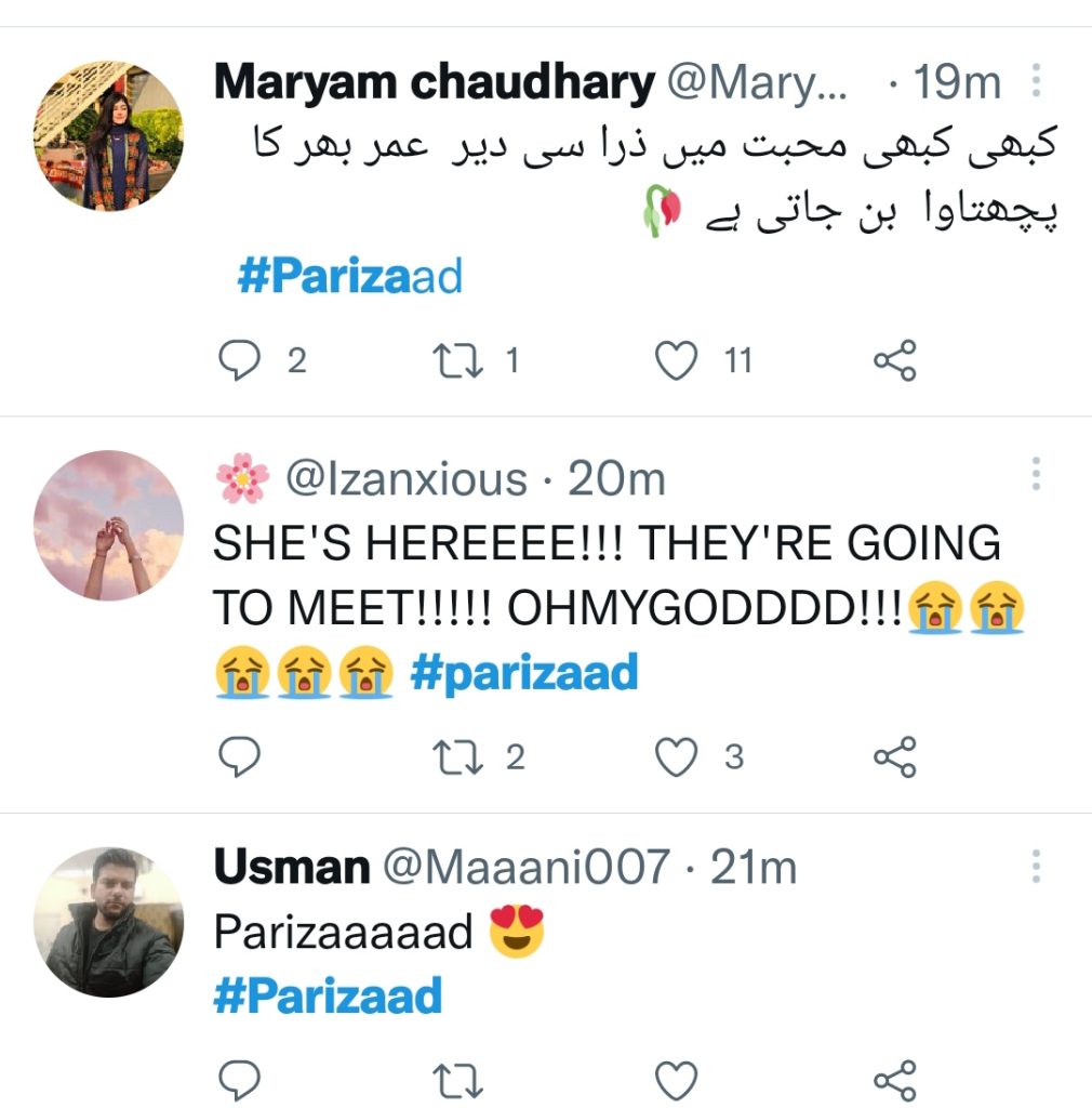 Parizaad Drama Last Episode Public Reaction