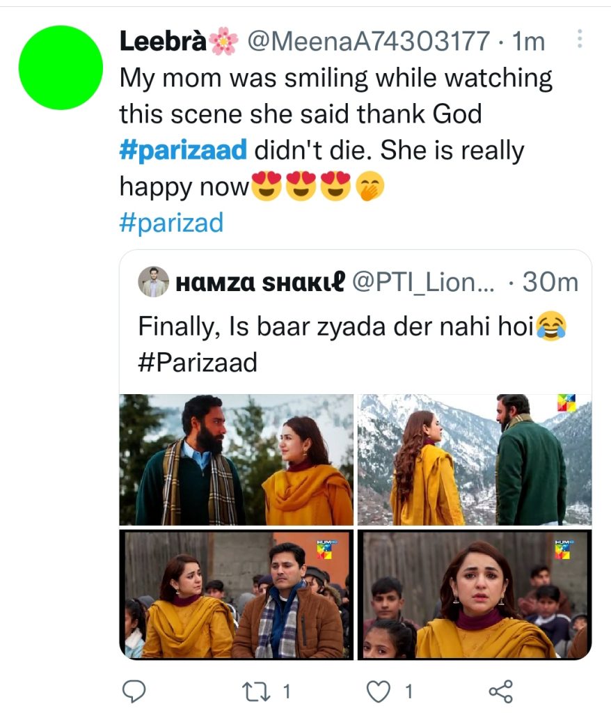 Parizaad Drama Last Episode Public Reaction