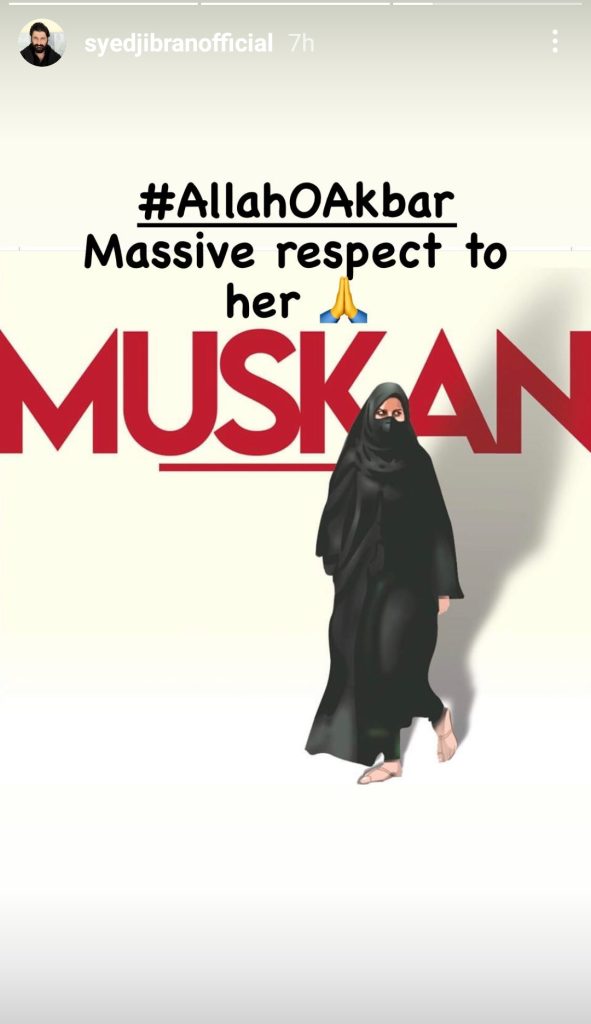 Celebrities Show Support for Muskan