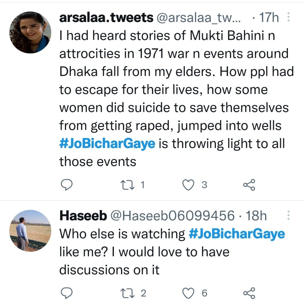 Jo Bichar Gaye Garnering Immense Public Praise