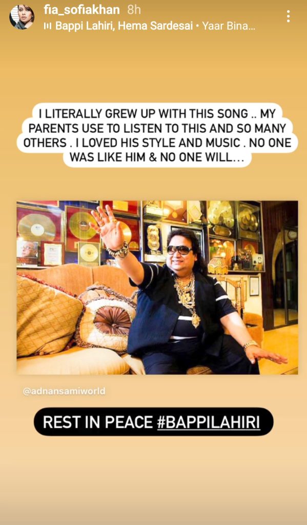 Pakistani Celebrities Extend Condolences On Death Of Bappi Lahiri