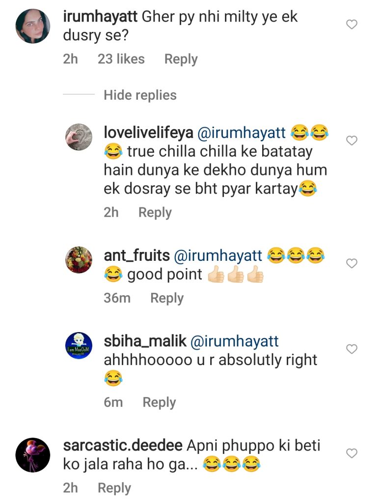 Fans Have Hilarious Responses On Naimal & Hamza's Online Conversation