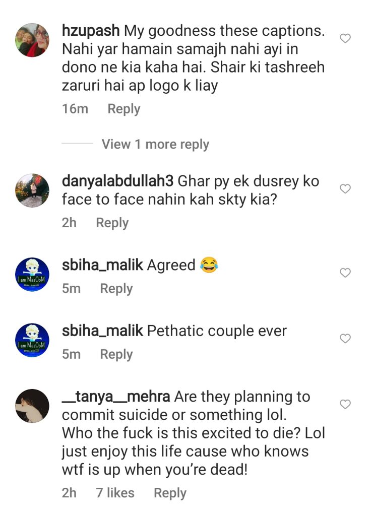 Fans Have Hilarious Responses On Naimal & Hamza's Online Conversation