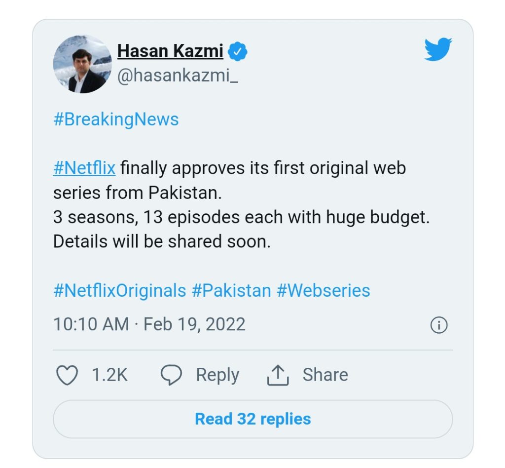 Public is Ecstatic As Netflix Approves First Original Pakistani Series