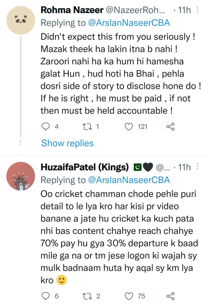 Arsalan Naseer Gets Hate on Twitter