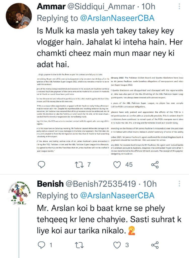 Arsalan Naseer Gets Hate on Twitter