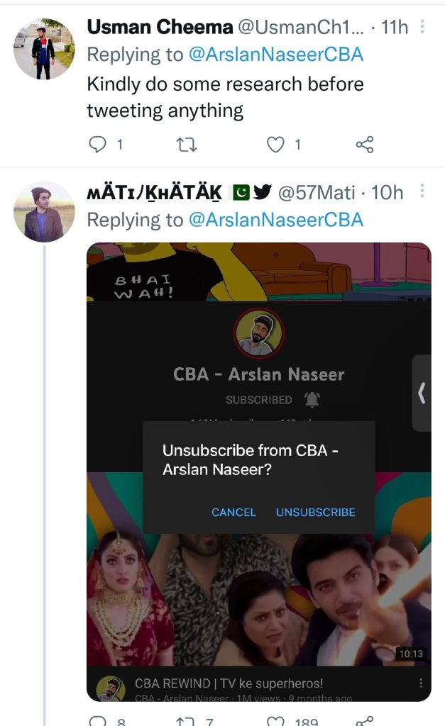 Arsalan Naseer Gets Hate on Twitter