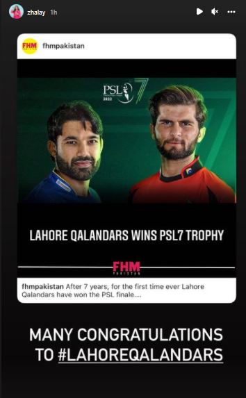 Pakistani Celebrities Congratulate Lahore Qalandars On Historic Win