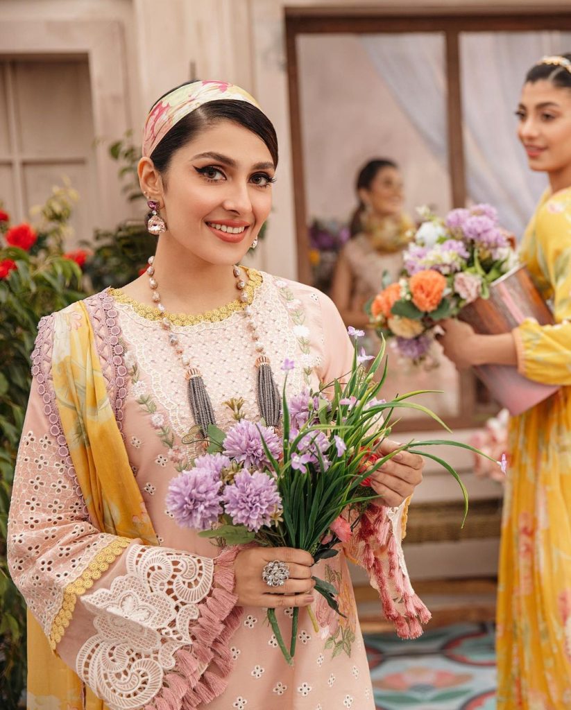 Mushq Luxury Lawn Collection '22 Featuring Ayeza Khan